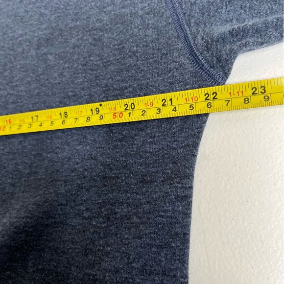 Vintage LL Bean Double Layer Wool Blend Crew Neck Blue Gray Shirt Men Medium - Picture 10 of 13